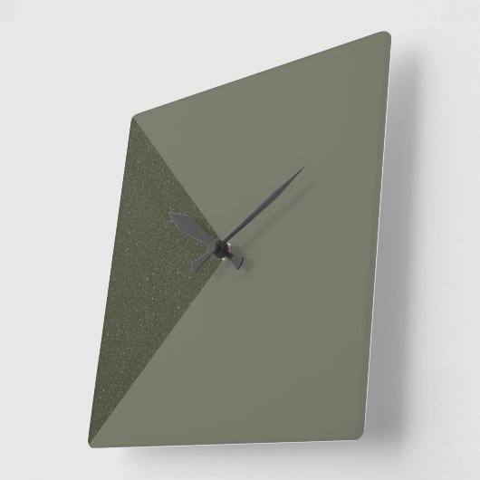 Diagonal Moss Green Wall Uhr (Winkel)