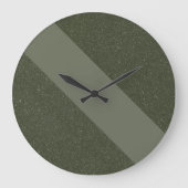 Diagonal Moss Green Wall Uhr (Vorderseite)