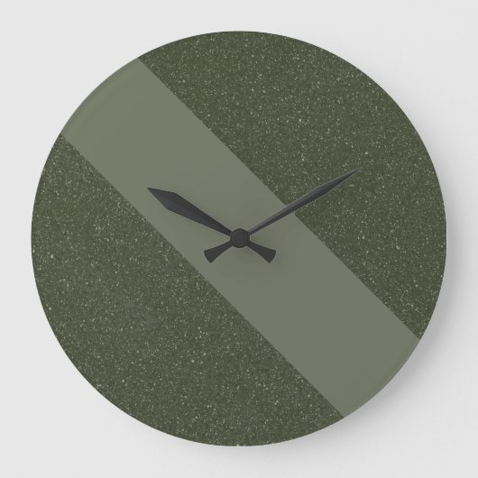 Diagonal Moss Green Wall Uhr (Vorderseite)
