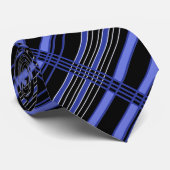 Diagonal Muster Blue Stripped Neck Tie Krawatte (Gerollt)