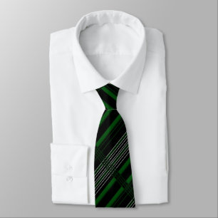 Diagonal Muster Green Stripped Neck Tie Krawatte