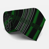 Diagonal Muster Green Stripped Neck Tie Krawatte (Gerollt)