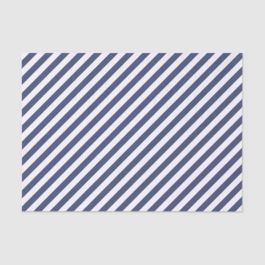 Diagonal navy blue and white stripes pattern seidenpapier (Vorderseite)
