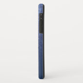 Diagonal Navy Blue Glitzer Gradient Ombre Monogram Case-Mate iPhone Hülle (Hinten/Links)