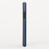 Diagonal Navy Blue Glitzer Gradient Ombre Monogram Case-Mate iPhone Hülle (Hinten/Rechts)