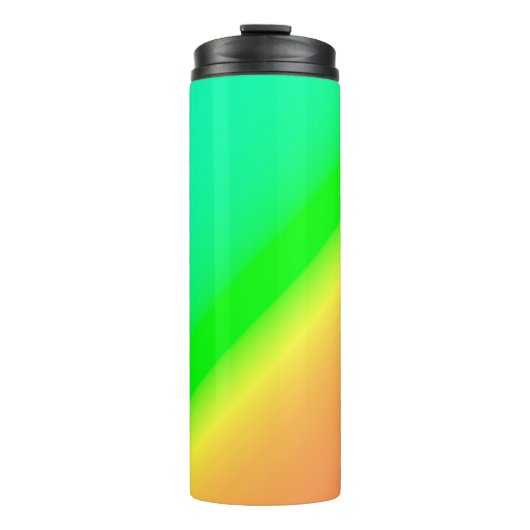 Diagonal Ombre Green Thermosbecher (Vorderseite)