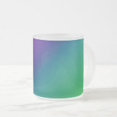 Diagonal Ombre Lila Green Mattglastasse (VorderseiteRechts)