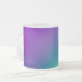 Diagonal Ombre Lila Green Mattglastasse (Vorderseite Links)