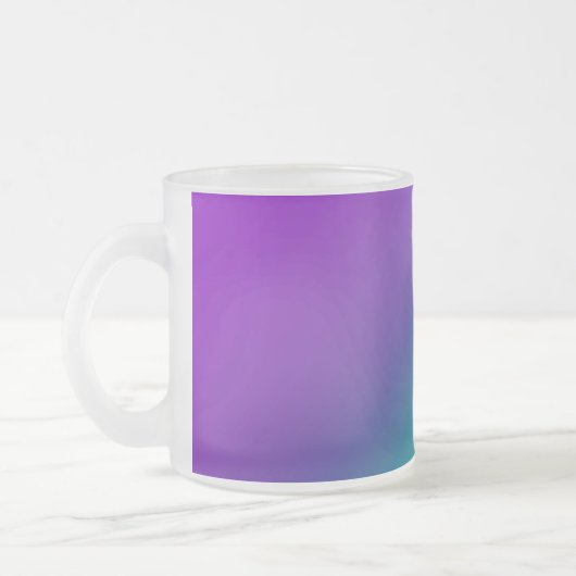 Diagonal Ombre Lila Green Mattglastasse (Links)