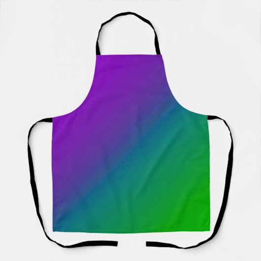 Diagonal Ombre Lila Green Schürze (Vorderseite)