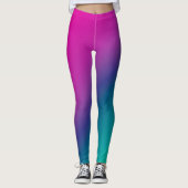 Diagonal Ombre Pink Leggings (Vorderseite)