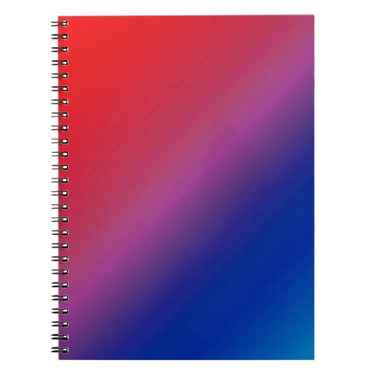 Diagonal Ombre Red Notizblock (Vorderseite)