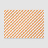 Diagonal orange and white stripes pattern seidenpapier (Vorderseite)