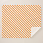 Diagonal orange and white stripes pattern sherpadecke (Vorderseite (Horizontal))