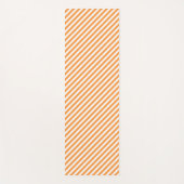 Diagonal orange and white stripes pattern yogamatte (Vorderseite)