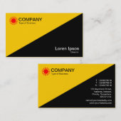 Diagonal - orange und schwarz visitenkarte (Vorne/Hinten)