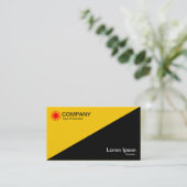 Diagonal - orange und schwarz visitenkarte (Stehend Vorderseite)