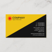 Diagonal - orange und schwarz visitenkarte (Rückseite)