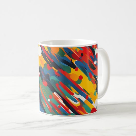 Diagonal Paint Splash Kaffeetasse (VorderseiteRechts)