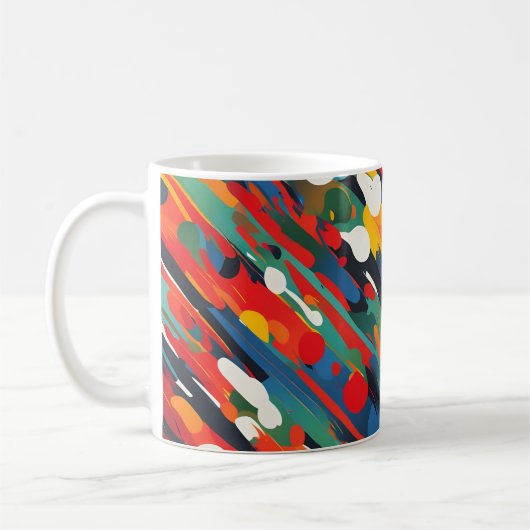 Diagonal Paint Splash Kaffeetasse (Links)