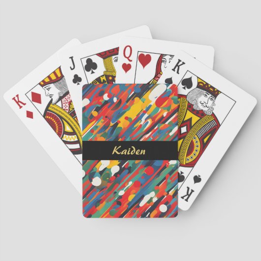 Diagonal Paint Splash Spielkarten (Rückseite)