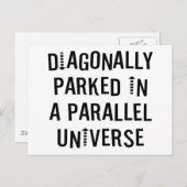 diagonal parkiert postkarte (Vorne/Hinten)