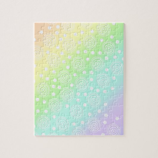 Diagonal Pastel Rainbow Challenging Jigsaw Puzzle (Vertikal)