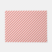 Diagonal pattern of pink and white stripes fußmatte (Vorderseite)