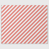 Diagonal pattern of pink and white stripes geschenkpapier (Flach)