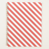 Diagonal pattern of pink and white stripes planer (Vorderseite)
