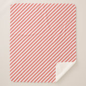 Diagonal pattern of pink and white stripes sherpadecke (Vorderseite)