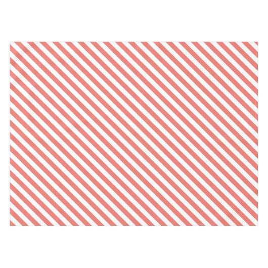 Diagonal pattern of pink and white stripes tischdecke (Vorderseite (Horizontal))