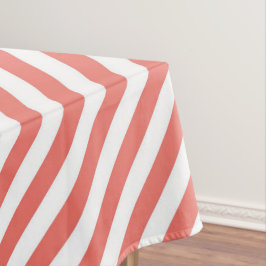 Diagonal pattern of pink and white stripes tischdecke