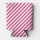 Diagonal pink and white stripes pattern dosenkühler (Vorderseite)