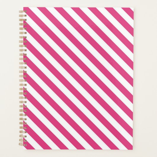Diagonal pink and white stripes pattern planer (Vorderseite)
