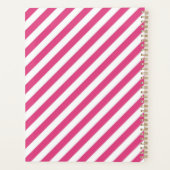 Diagonal pink and white stripes pattern planer (Rückseite)