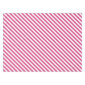 Diagonal pink and white stripes pattern tischdecke (Vorderseite (Horizontal))