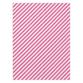 Diagonal pink and white stripes pattern tischdecke (Vorderseite)