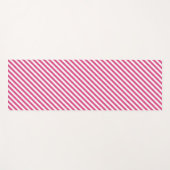 Diagonal pink and white stripes pattern yogamatte (Vorderseite (Horizontal))