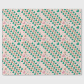 Diagonal Pixel Heart Pattern Geschenkpapier (Flach)