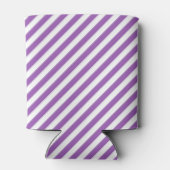 Diagonal purple and white stripes pattern dosenkühler (Rückseite)