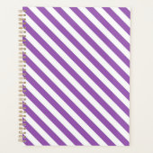 Diagonal purple and white stripes pattern planer (Vorderseite)