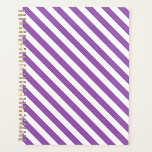Diagonal purple and white stripes pattern planer (Vorderseite)