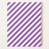 Diagonal purple and white stripes pattern planer (Rückseite)