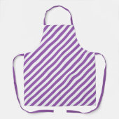 Diagonal purple and white stripes pattern schürze (Vorderseite)