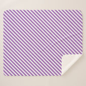 Diagonal purple and white stripes pattern sherpadecke (Vorderseite (Horizontal))