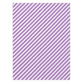 Diagonal purple and white stripes pattern tischdecke (Vorderseite)