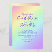 Diagonal Rainbow Bridal Dusche Einladung (Vorne/Hinten)