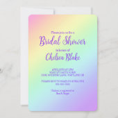 Diagonal Rainbow Bridal Dusche Einladung (Vorderseite)