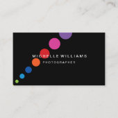 Diagonal Rainbow Dots Fotograf Visitenkarte (Vorderseite)